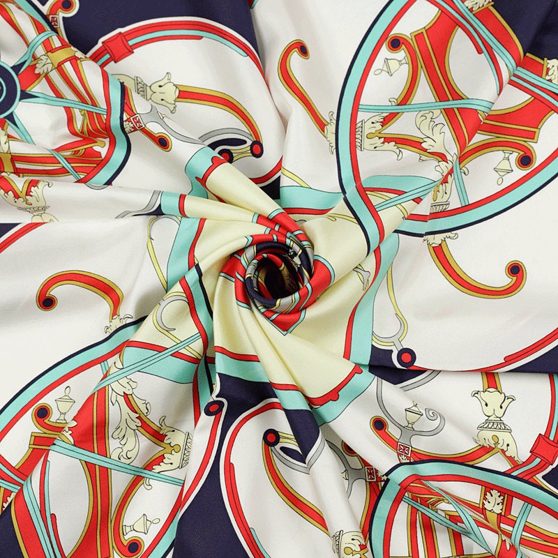 Hermes Scarf "Washington's Carriage" by Caty Latham 90cm Silk | Carre Foulard