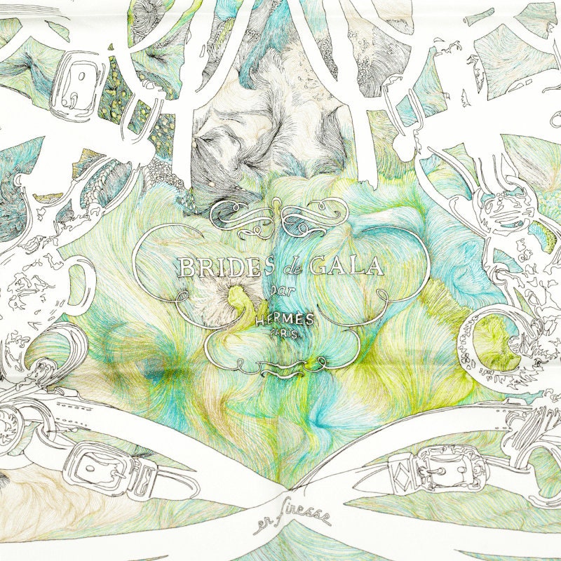 Hermes Scarf "Brides de Gala en Finesse" by Florence Manlik 90cm Silk | Carre Foulard