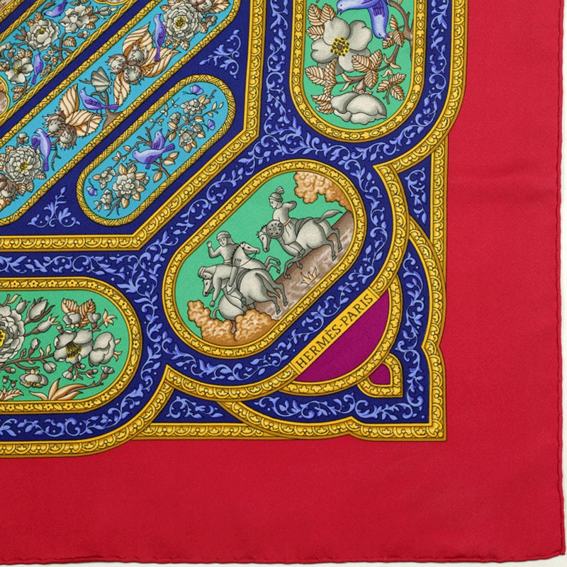 Hermes Scarf "Qalamdan" by Catherine Baschet 90cm Silk | Foulard Carre