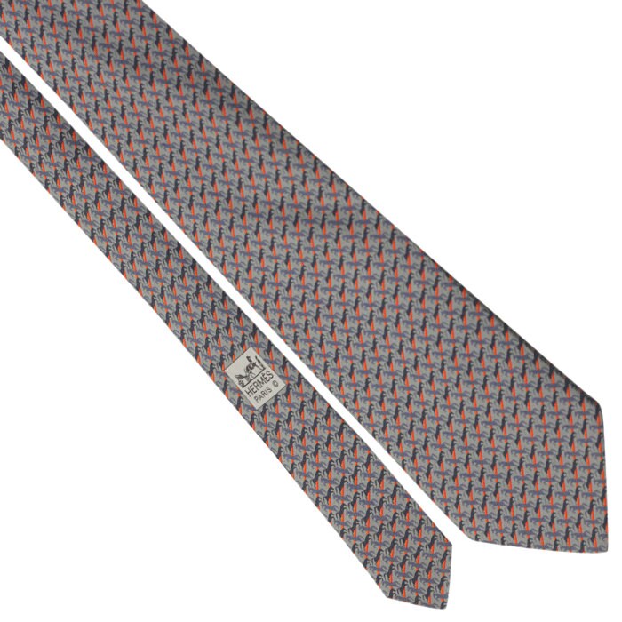 Hermes Men's Silk Tie Mustangs Pattern 5638