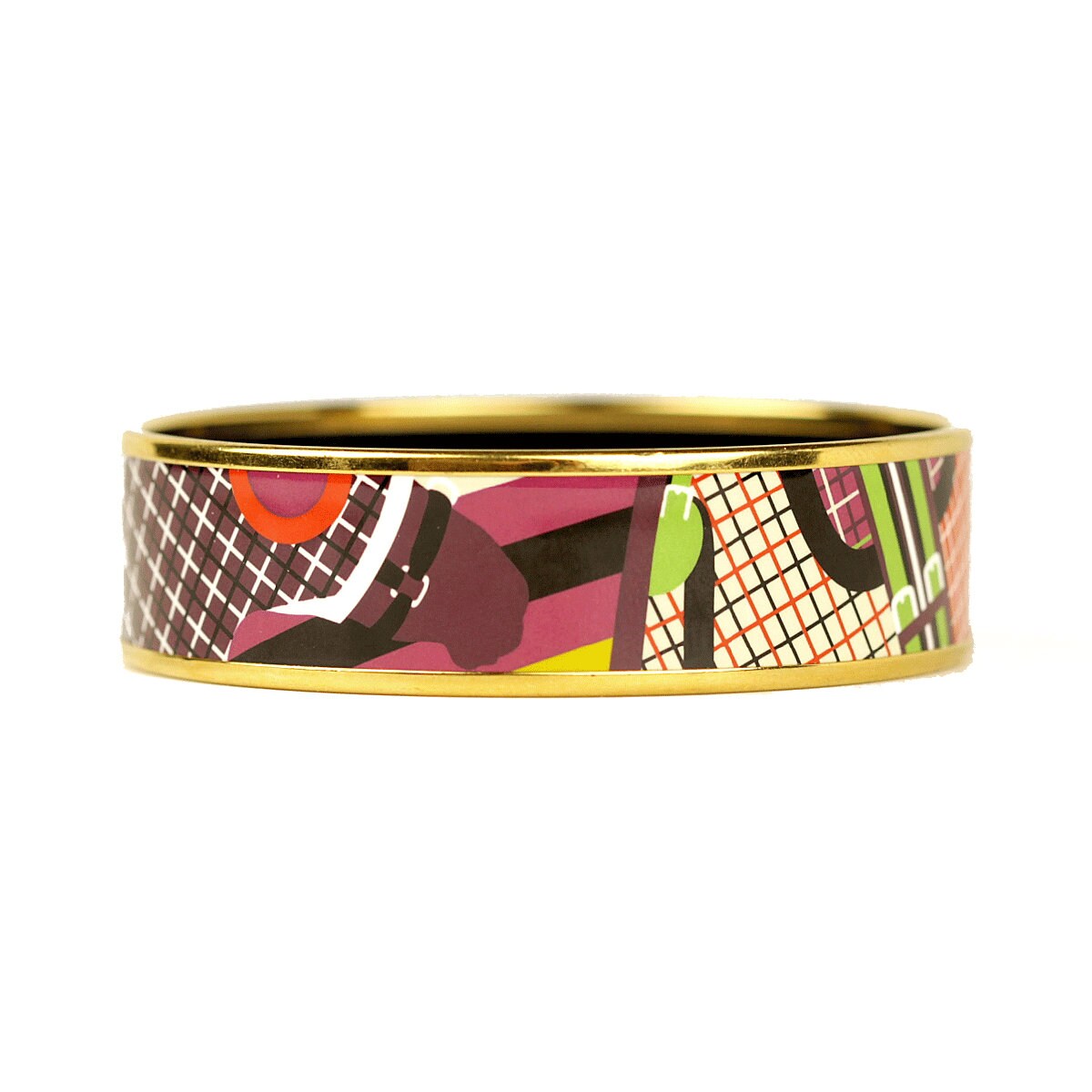 Hermes Bracelet 65 Wide Gold Enamel | Bangle GHW