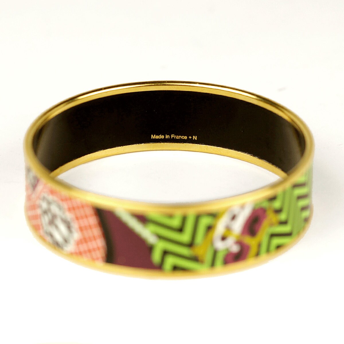 Hermes Bracelet 65 Wide Gold Enamel | Bangle GHW