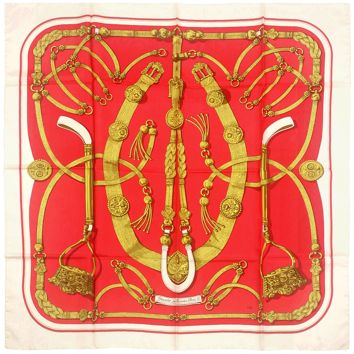 Hermes Scarf "Gaucho" by Caty Latham 90cm Silk | Carre Foulard