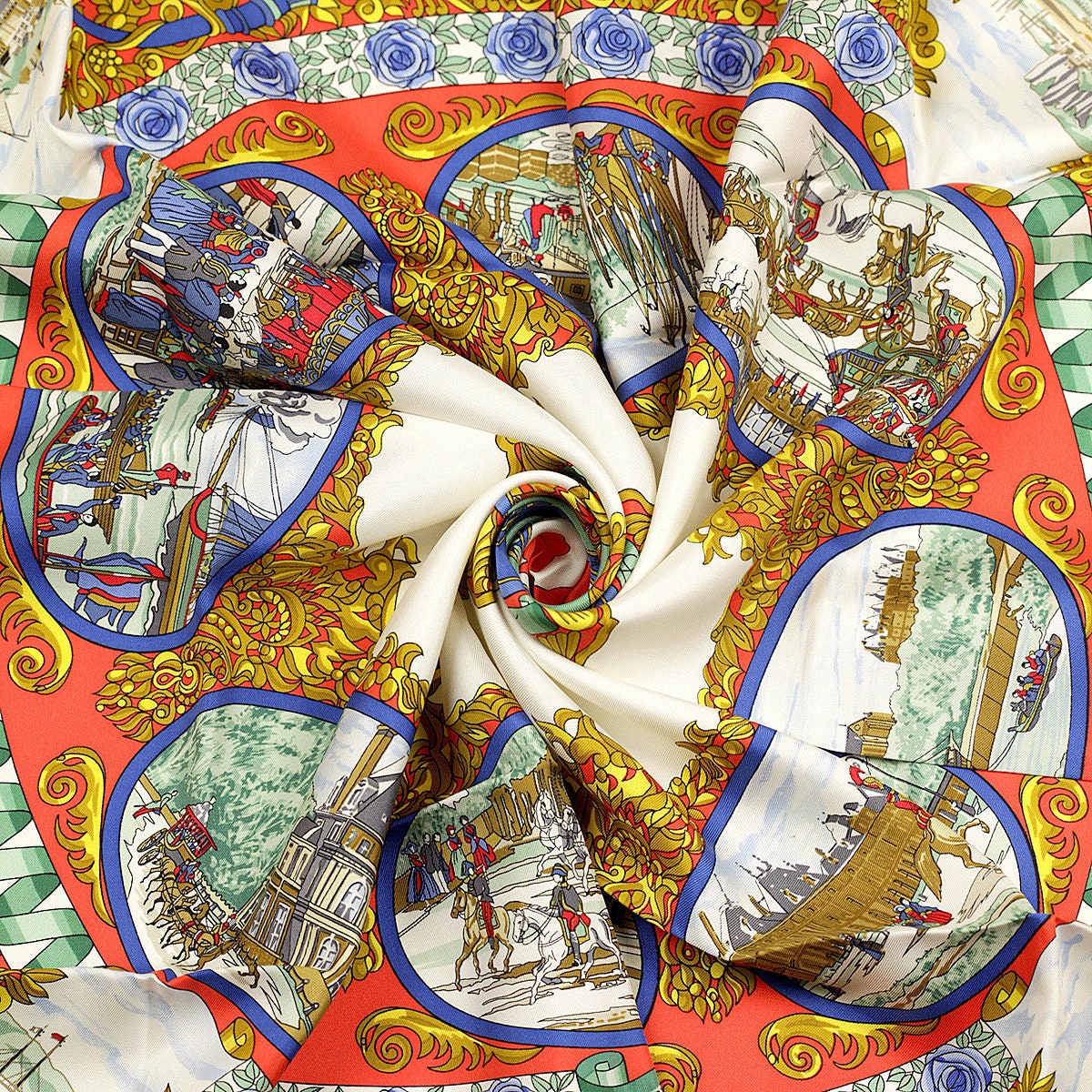 Hermes Scarf "L'Entente Cordiale" by Loic Dubigeon 90cm Silk | Carre