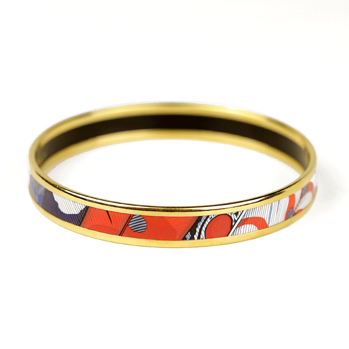 Hermes Bracelet Enamel Gold 65 Narrow | Bangle