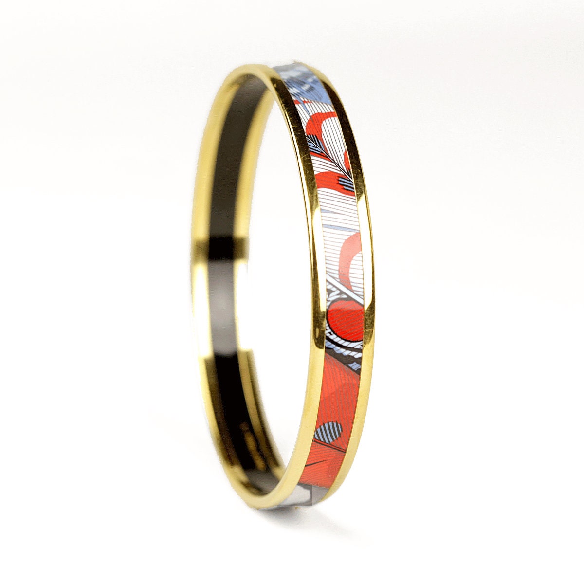 Hermes Bracelet Enamel Gold 65 Narrow | Bangle