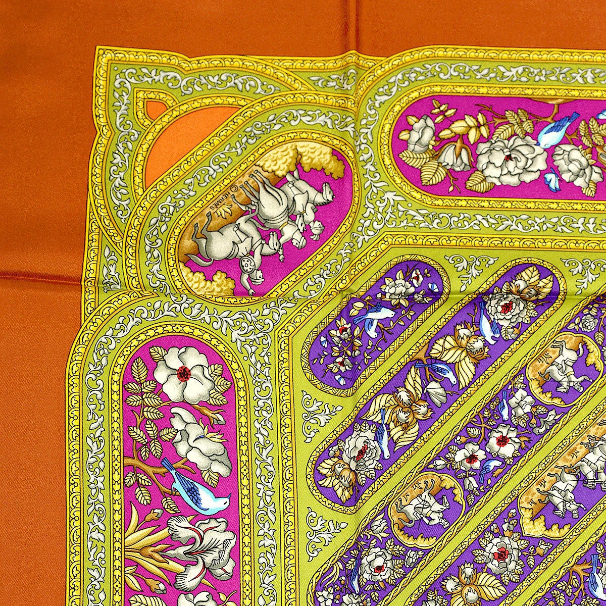 Hermes Scarf "Qalamdan" by Catherine Baschet 90cm Silk | Foulard Carre