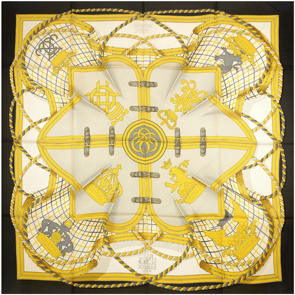Hermes Scarf "Grande Tenue" by Henri d'Origny 90cm Silk | Carre Foulard