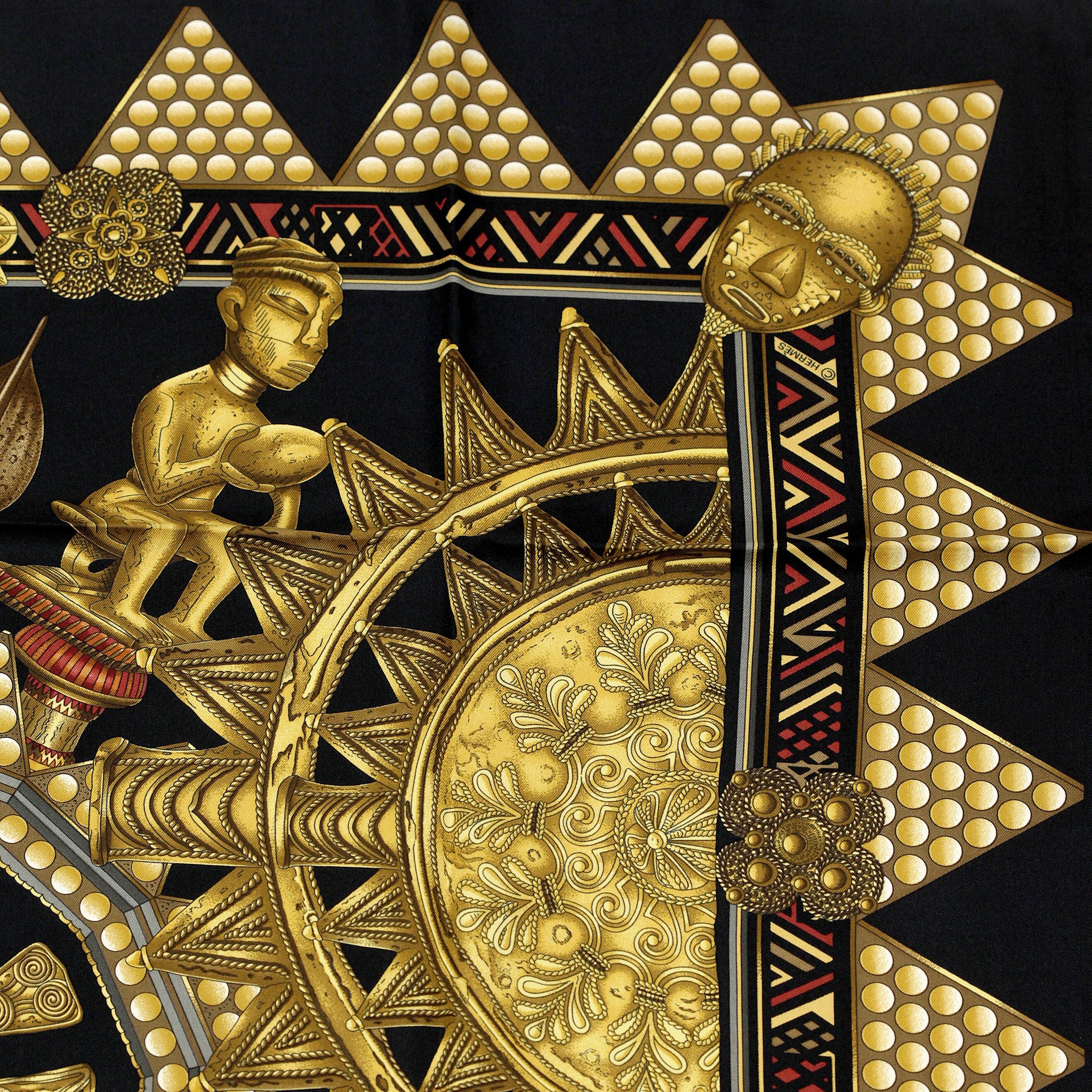Hermes Scarf "L'Or des Chefs" by Joachim Metz 90cm Silk | Carre
