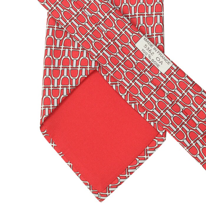 Hermes Men's Silk Tie Geometric Pattern 5362