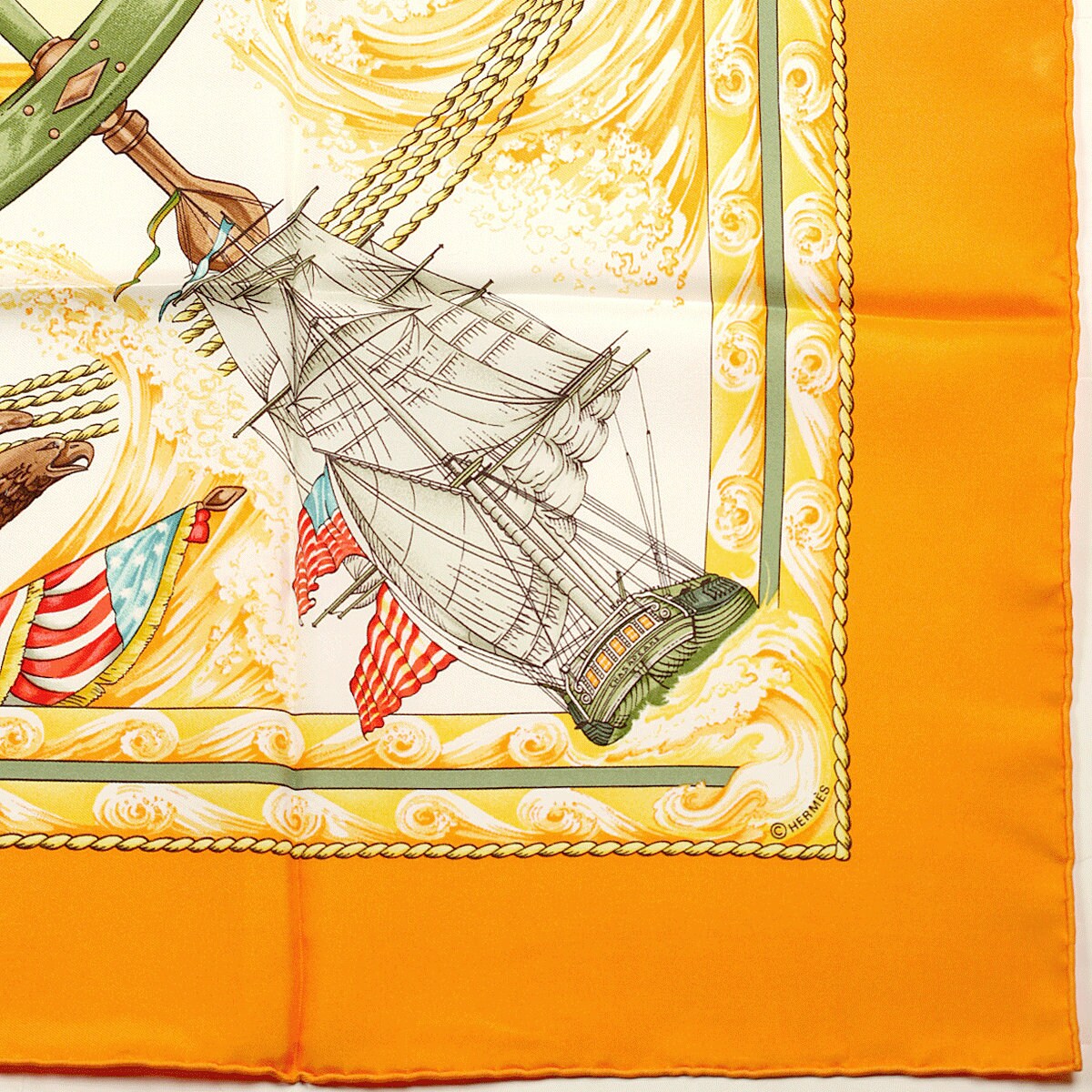 Hermes Scarf "Vive le Vent" by Laurence Bourthoumieux 90cm Silk | Carre Foulard