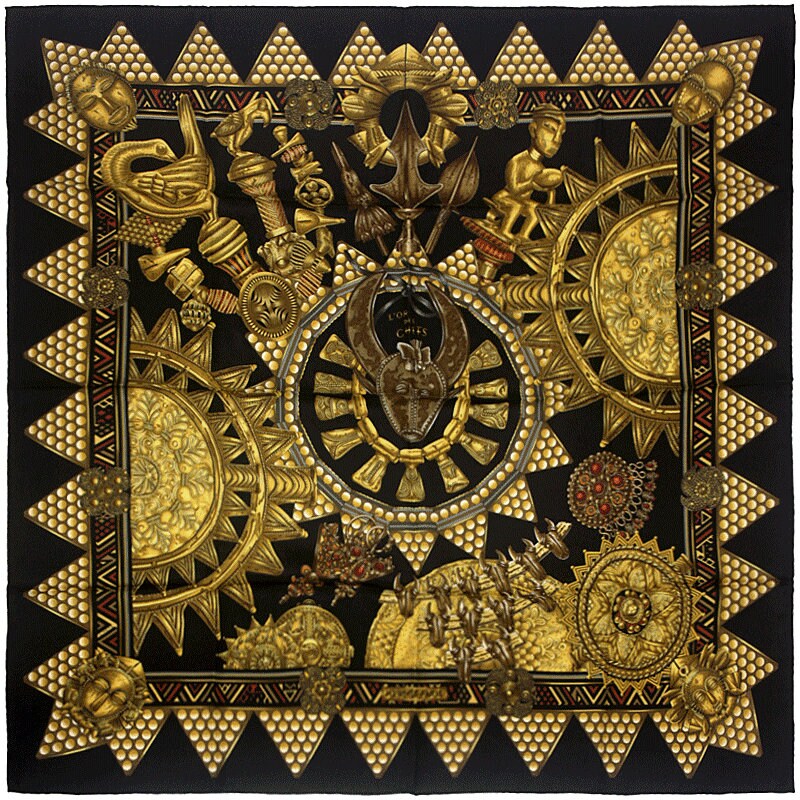 Hermes Scarf "L'Or des Chefs" by Joachim Metz 90cm Silk | Carre