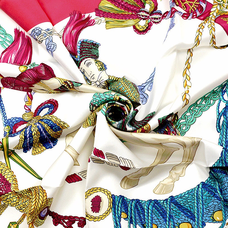 Hermes Scarf "La Timbalier" by  Francoise Heron 90cm Silk | Carre Foulard