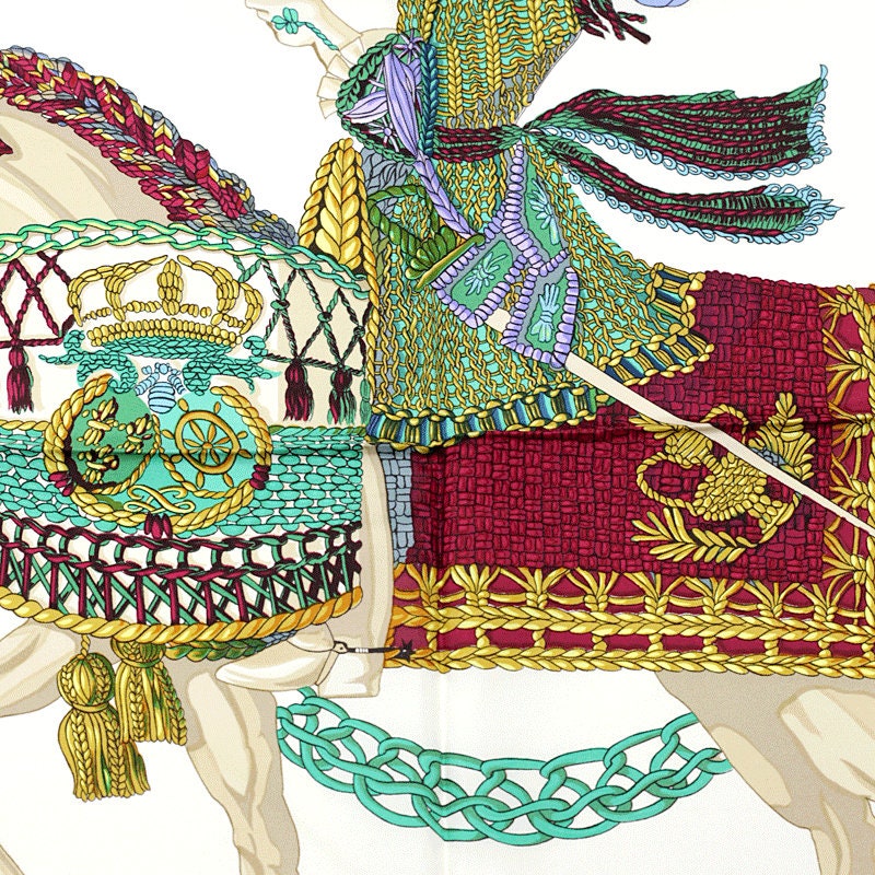 Hermes Scarf "La Timbalier" by  Francoise Heron 90cm Silk | Carre Foulard