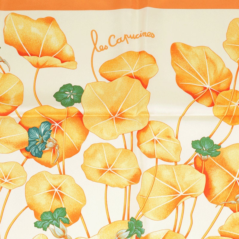 Hermes Scarf "Les Capucines" by Antoine De Jacquelot 90cm Silk | Carre Foulard