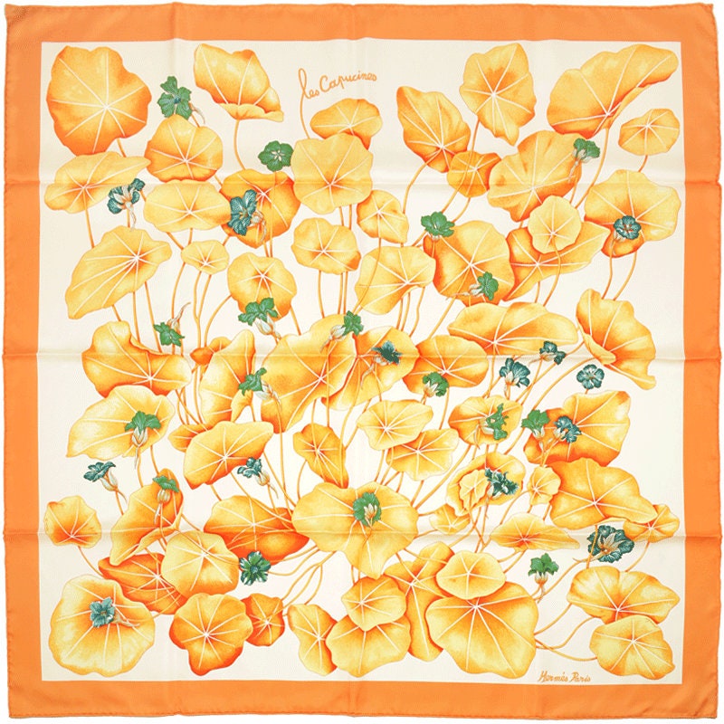 Hermes Scarf "Les Capucines" by Antoine De Jacquelot 90cm Silk | Carre Foulard