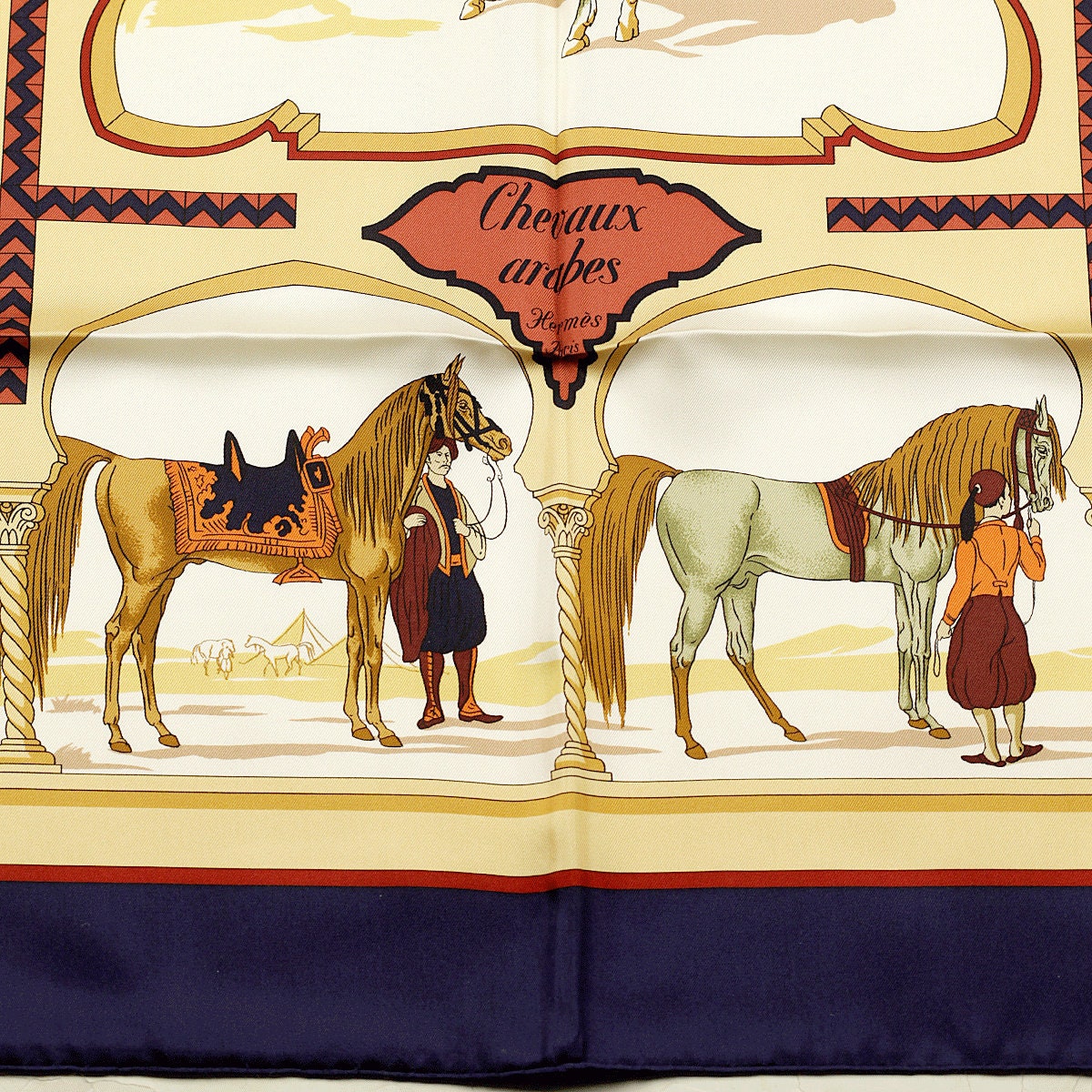 Hermes Scarf "Chevaux Arabes" by Hugo Grygkar 90cm Silk | Carre Foulard