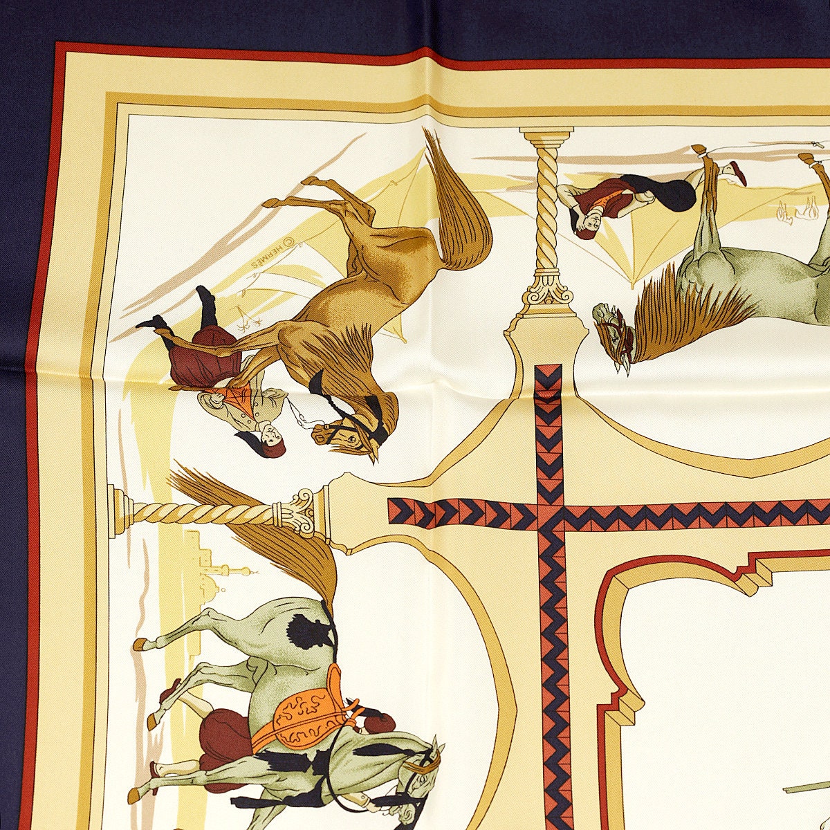 Hermes Scarf "Chevaux Arabes" by Hugo Grygkar 90cm Silk | Carre Foulard