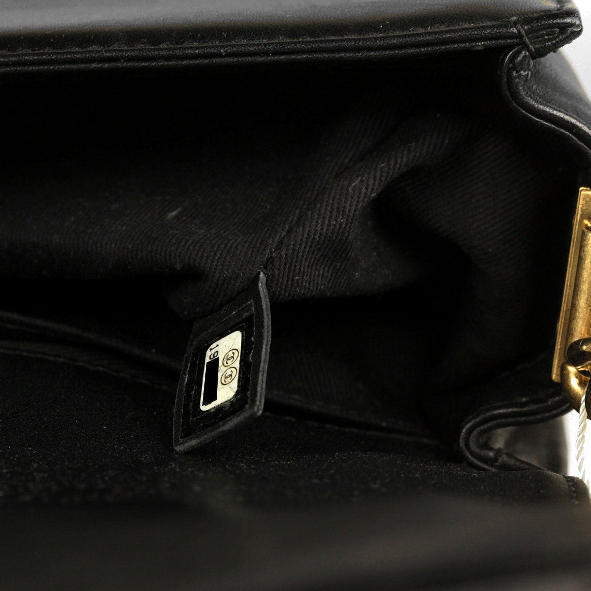 Chanel Boy Bag Medium Black Braided Sheepskin Gold Hardware