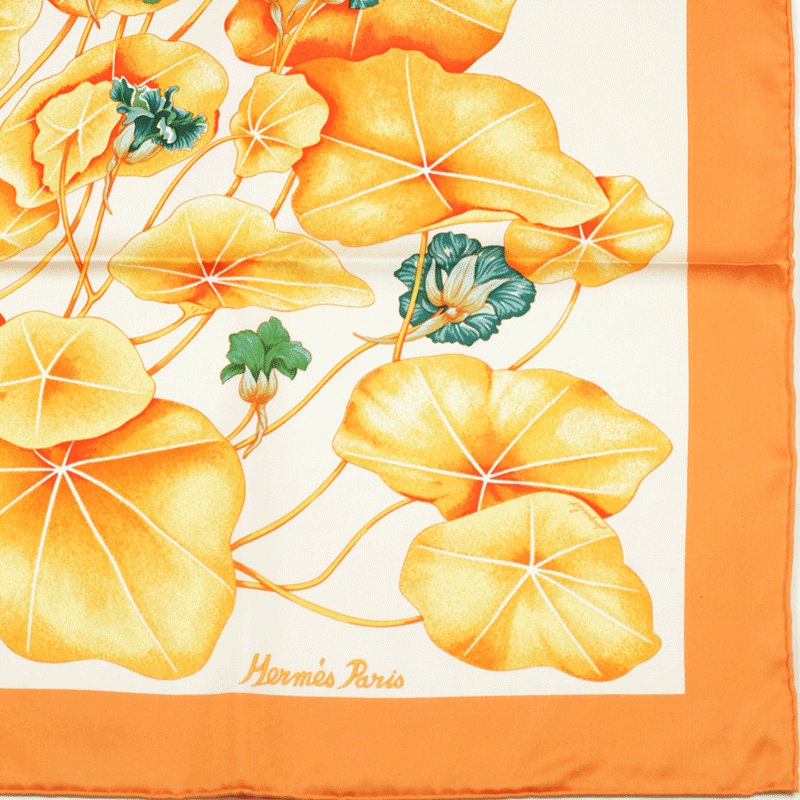 Hermes Scarf "Les Capucines" by Antoine De Jacquelot 90cm Silk | Carre Foulard