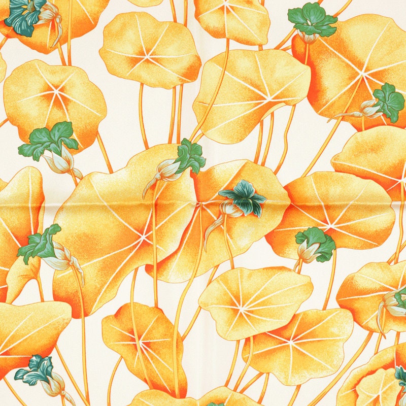 Hermes Scarf "Les Capucines" by Antoine De Jacquelot 90cm Silk | Carre Foulard