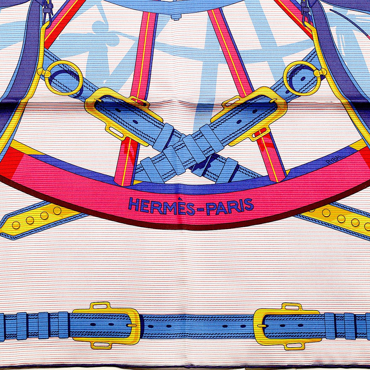Hermes Scarf "En Roue Libre" by Vladimir Rybaltchenko 90cm Chemise Silk