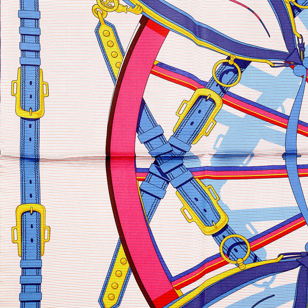 Hermes Scarf "En Roue Libre" by Vladimir Rybaltchenko 90cm Chemise Silk