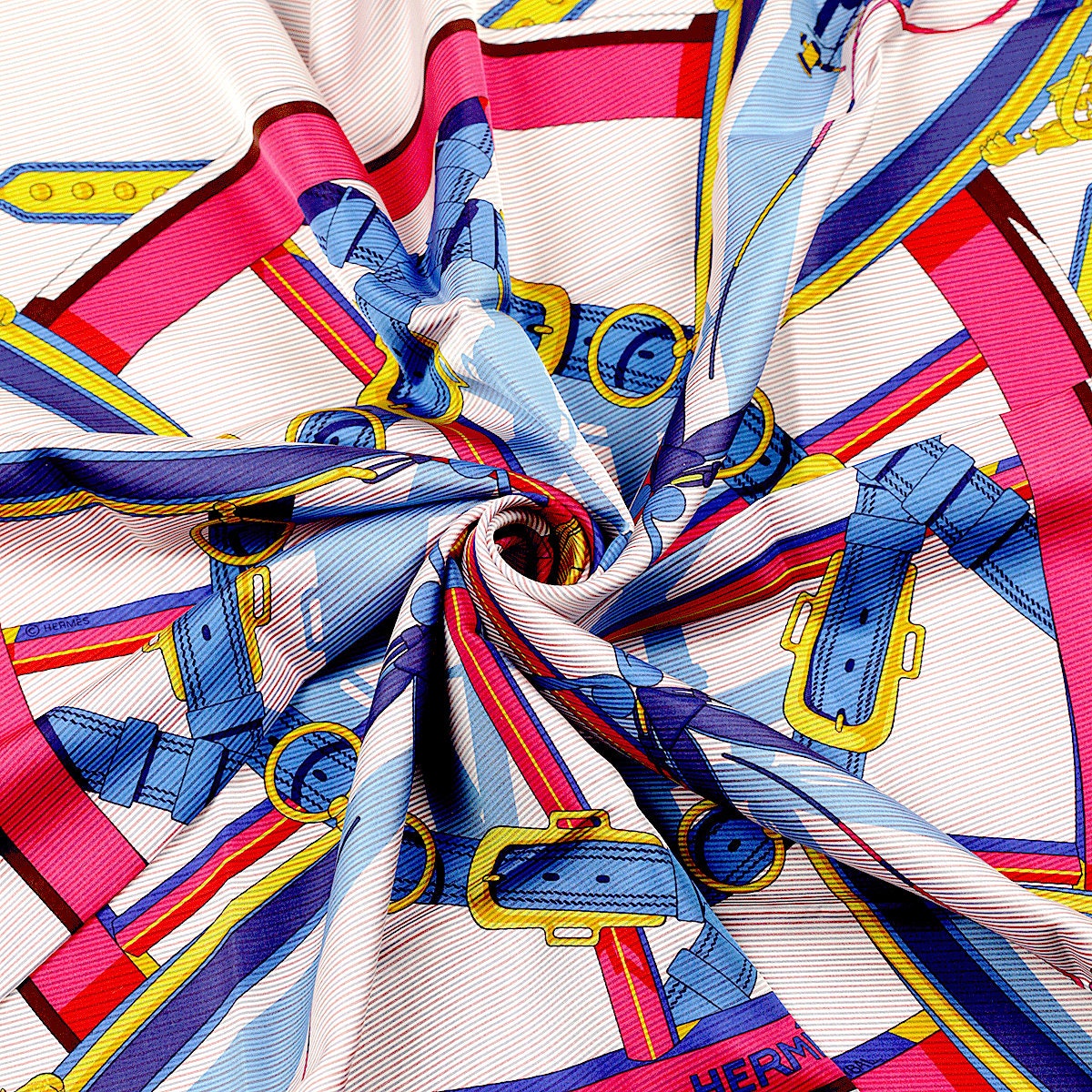 Hermes Scarf "En Roue Libre" by Vladimir Rybaltchenko 90cm Chemise Silk