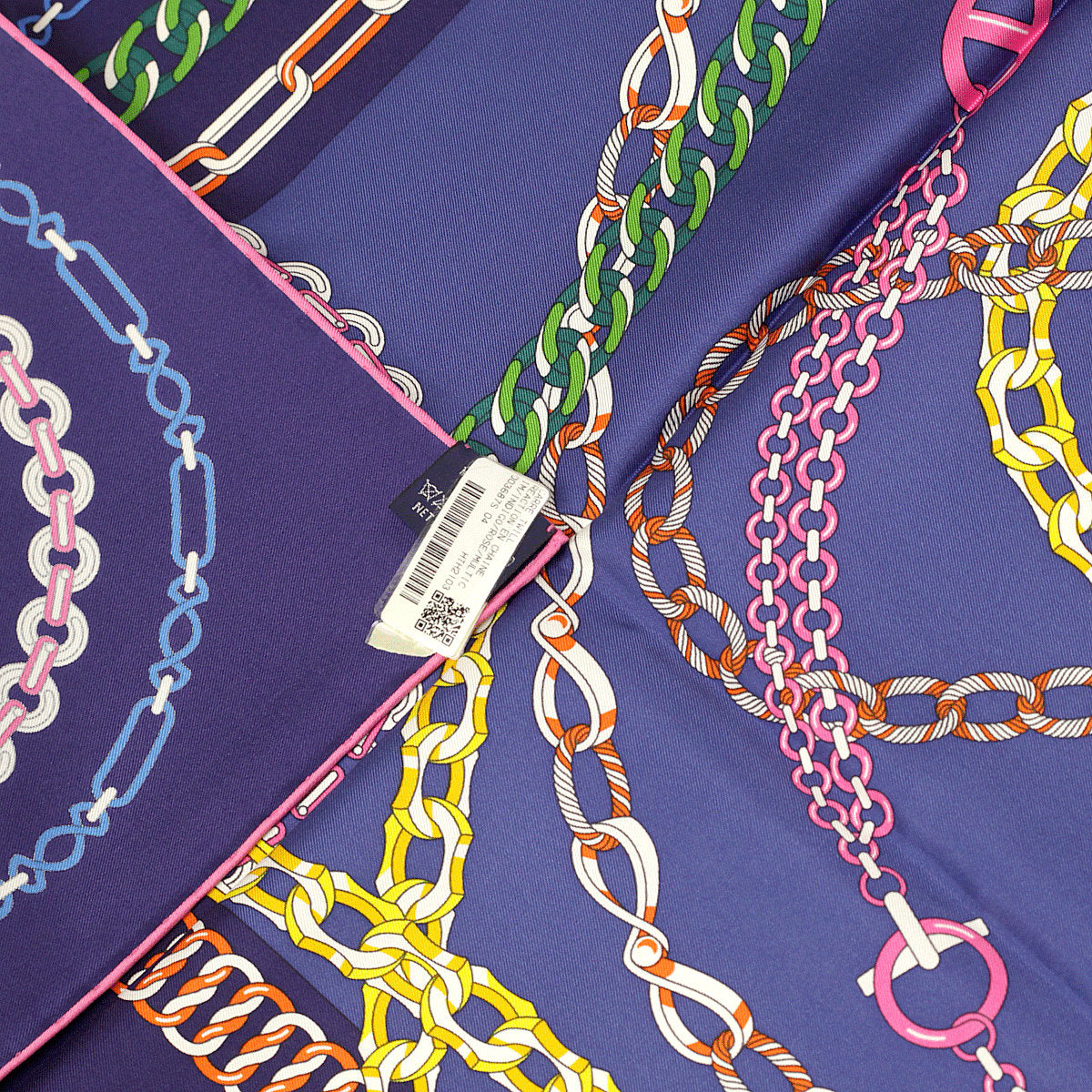Hermes Scarf "Reaction en Chaines" by Pierre Marie 90cm Silk