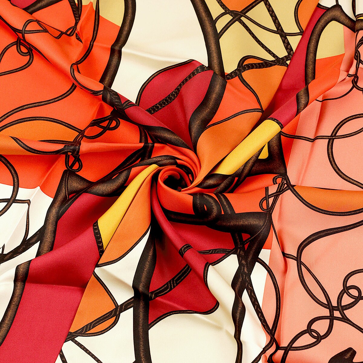 Hermes Scarf "Coup de Fouet" by Florence Manlik 90cm Silk | Carre Foulard