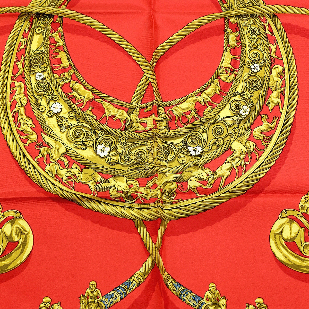 Hermes Scarf "Cavaliers d'Or" by Vladimir Rybaltchenko 90cm Silk | Foulard Carre