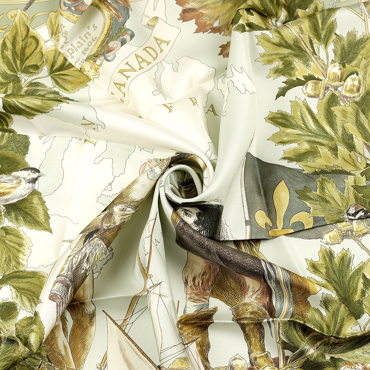 Hermes Scarf "Le Canada" by Kermit Oliver 90cm Silk | Carre Foulard