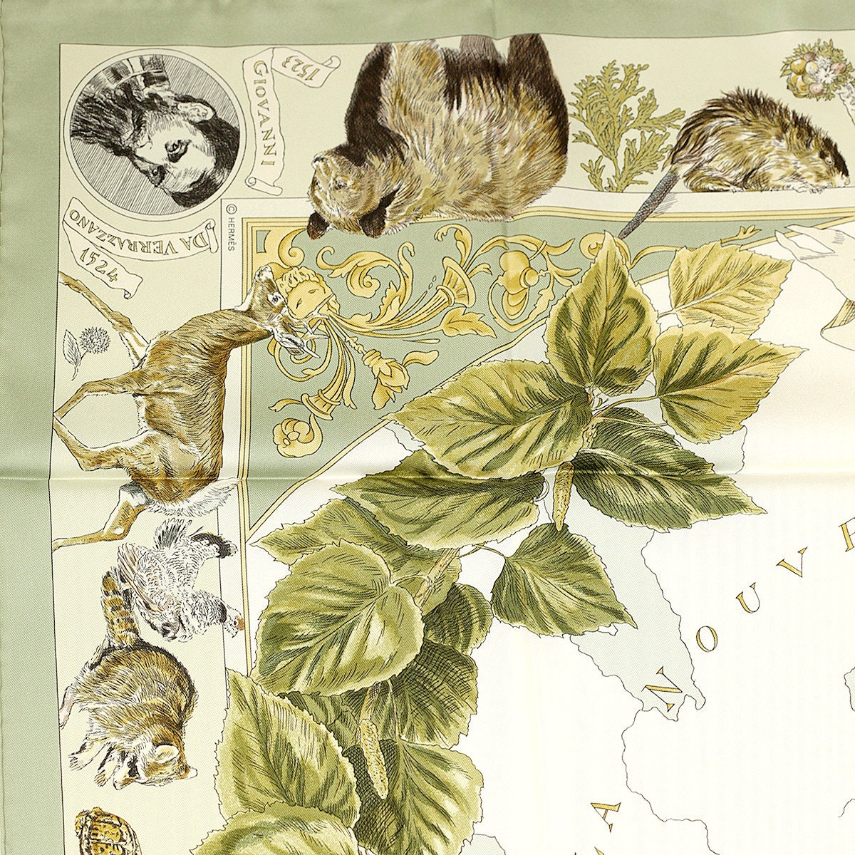 Hermes Scarf "Le Canada" by Kermit Oliver 90cm Silk | Carre Foulard