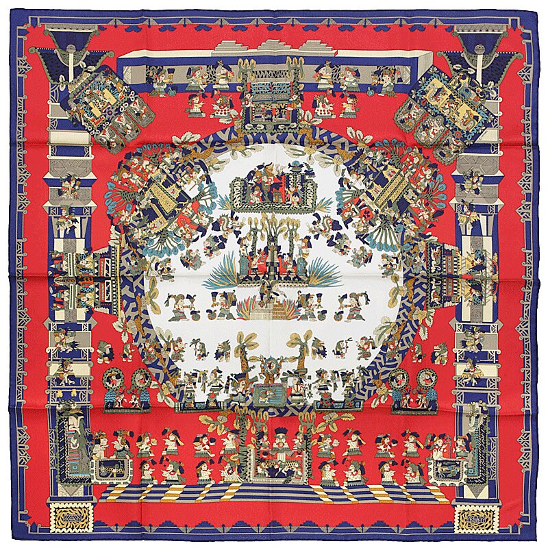 Hermes Scarf "Astres et Soleils" by Annie Faivre 90cm Silk | Foulard Carre