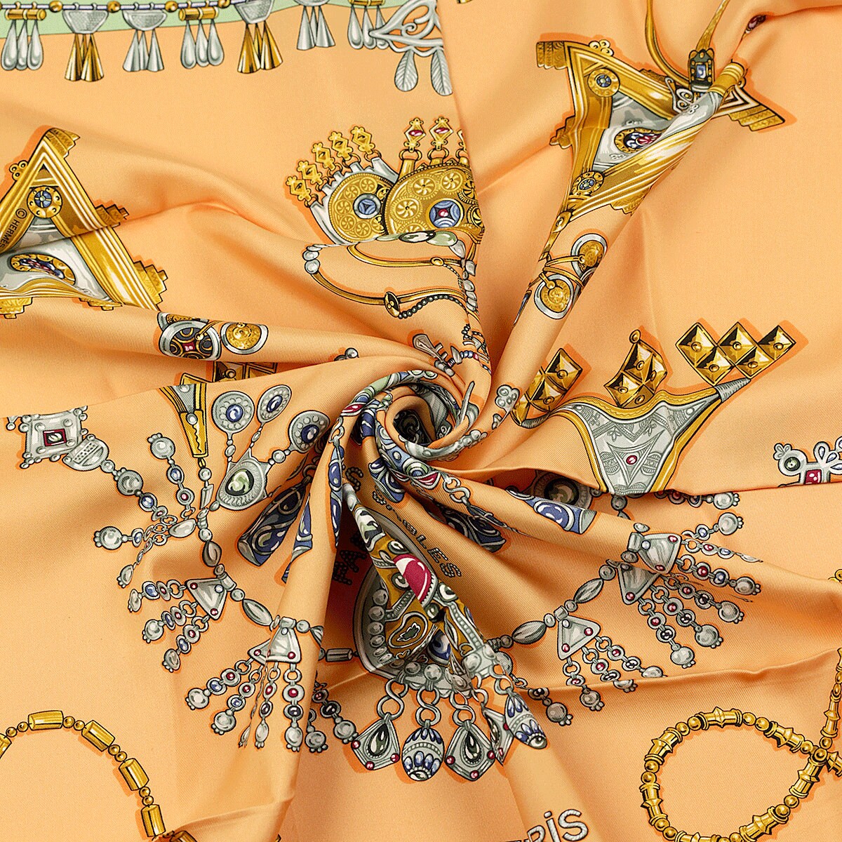 Hermes Scarf "Parures des Sables" by Laurence Bourthoumieux 90cm Silk | Carre Foulard