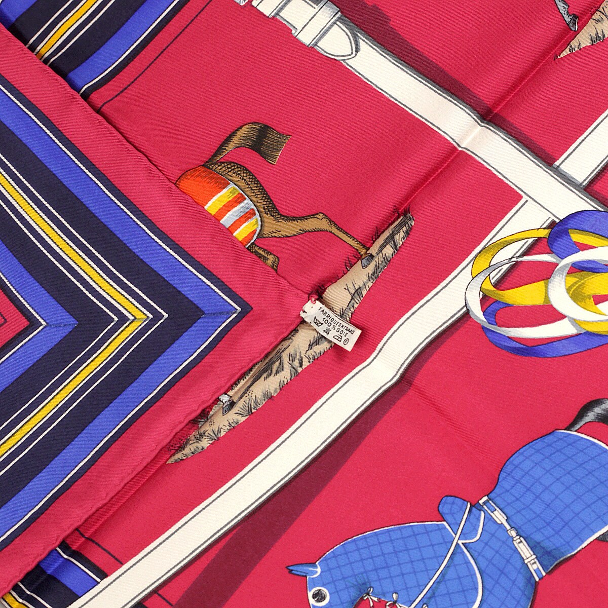 Hermes Scarf "Couvertures et Tenues" by Jacques Eudel 90cm Silk | Carre Foulard