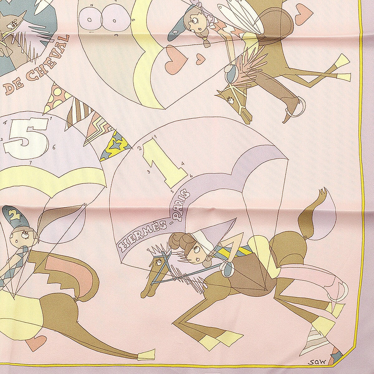 Hermes Scarf "Un Amour de Cheval" by Saw Kang 70cm Silk | Foulard Carre