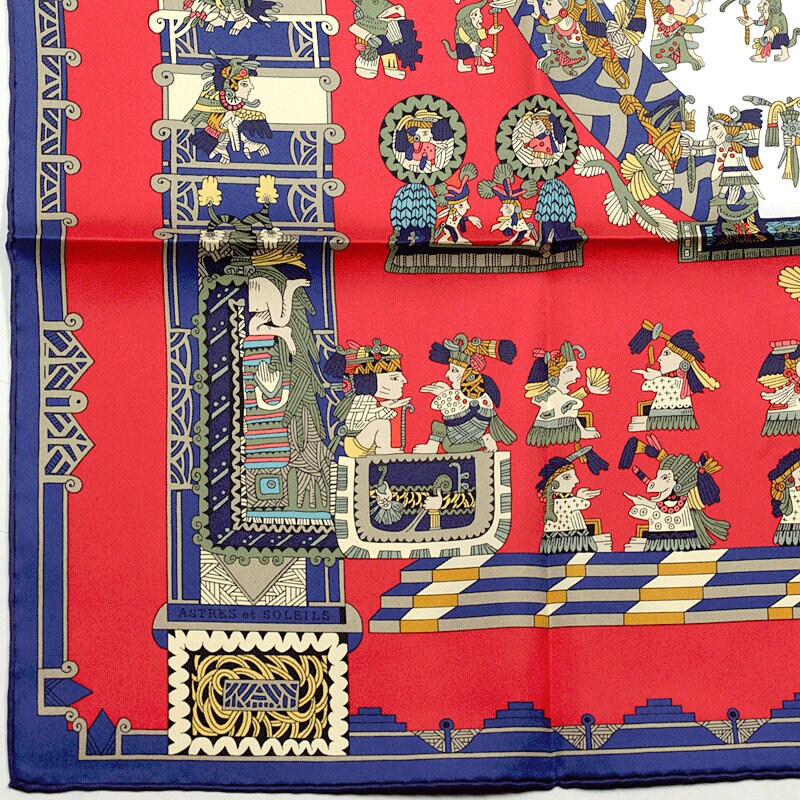 Hermes Scarf "Astres et Soleils" by Annie Faivre 90cm Silk | Foulard Carre