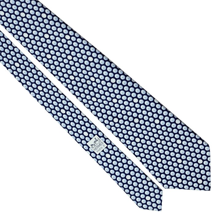 Hermes Men's Silk Tie Whimsical Citrus Pattern 5300