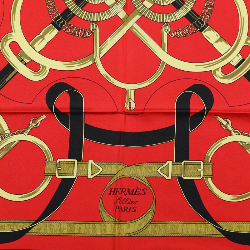 Hermes Scarf "Eperon d'Or" by Henri d'Origny 90cm Silk | Foulard Carre