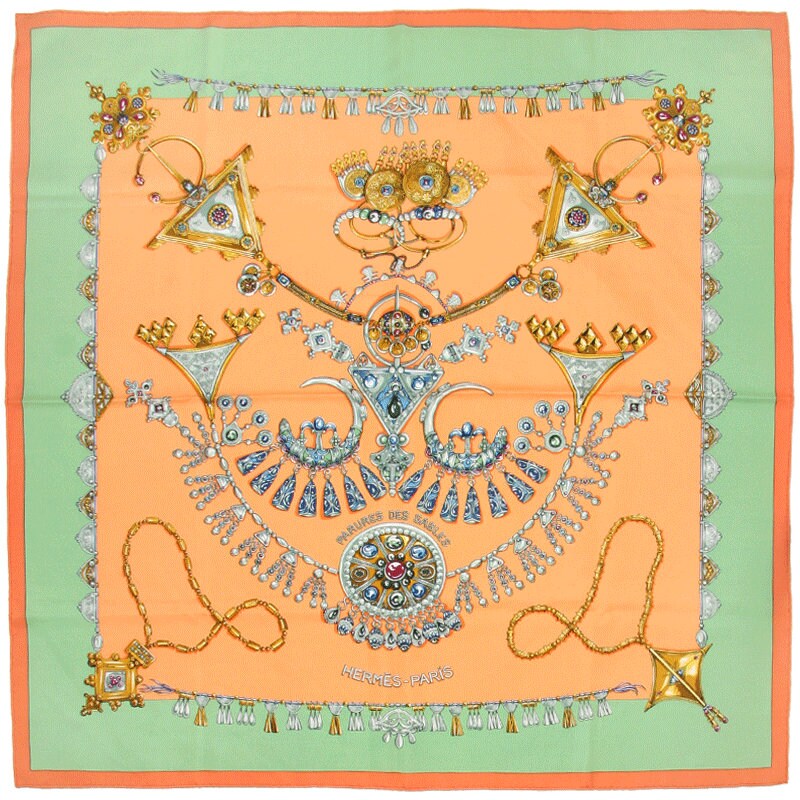Hermes Scarf "Parures des Sables" by Laurence Bourthoumieux 90cm Silk | Carre Foulard