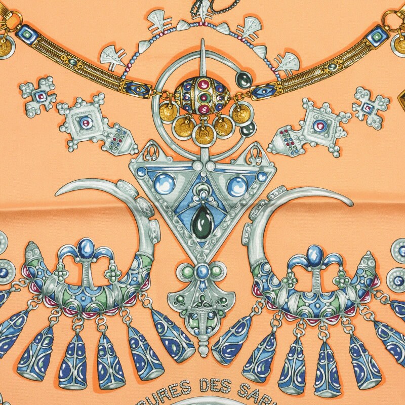 Hermes Scarf "Parures des Sables" by Laurence Bourthoumieux 90cm Silk | Carre Foulard