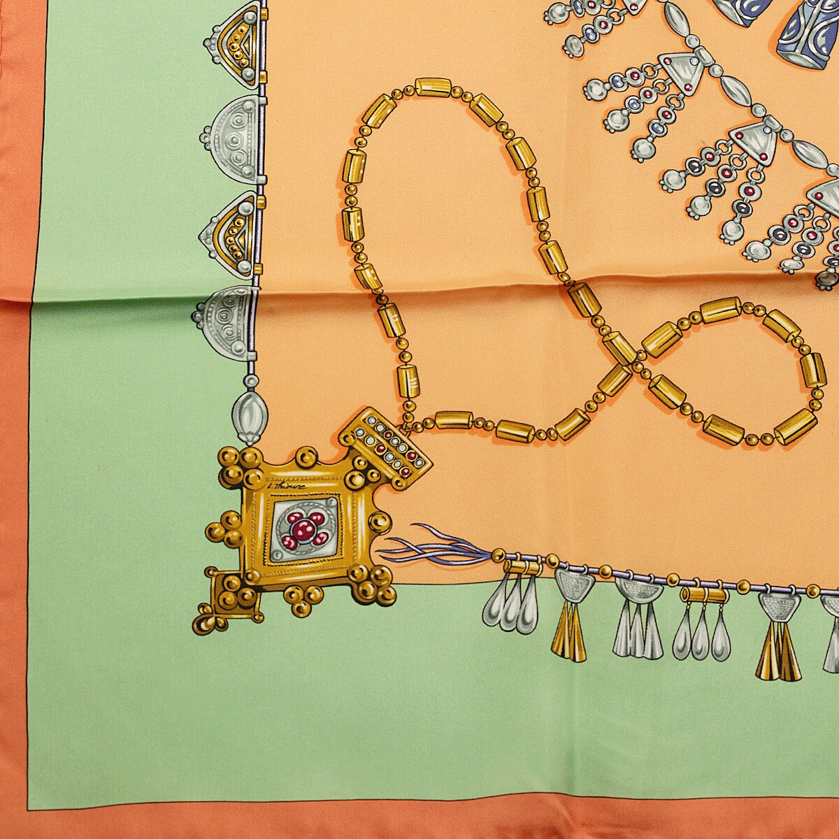 Hermes Scarf "Parures des Sables" by Laurence Bourthoumieux 90cm Silk | Carre Foulard