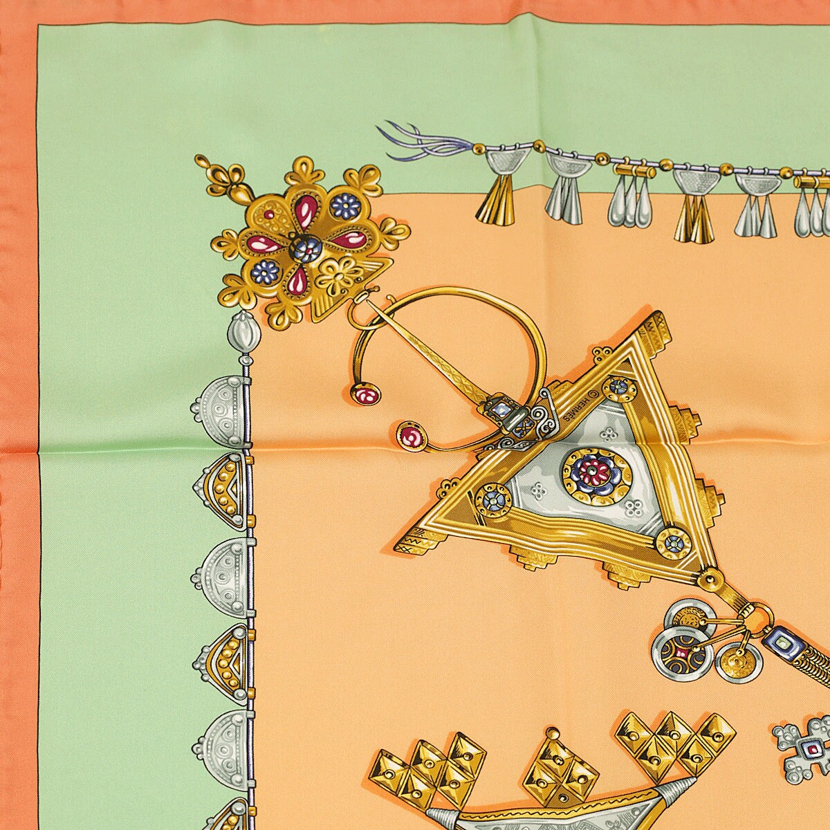 Hermes Scarf "Parures des Sables" by Laurence Bourthoumieux 90cm Silk | Carre Foulard