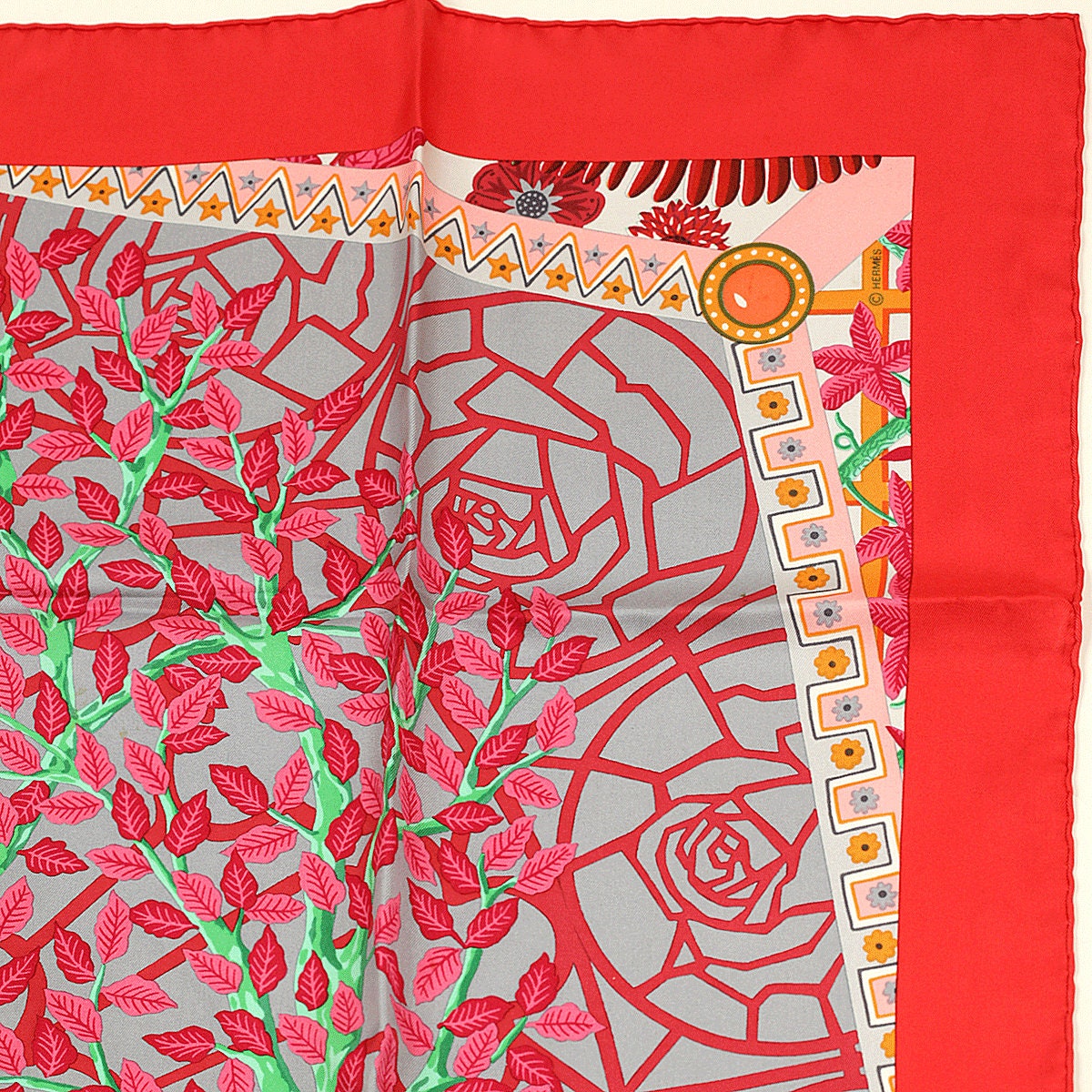 Hermes Scarf "Axis Mundi II" by Christine Henry 90cm Silk | Foulard Carre