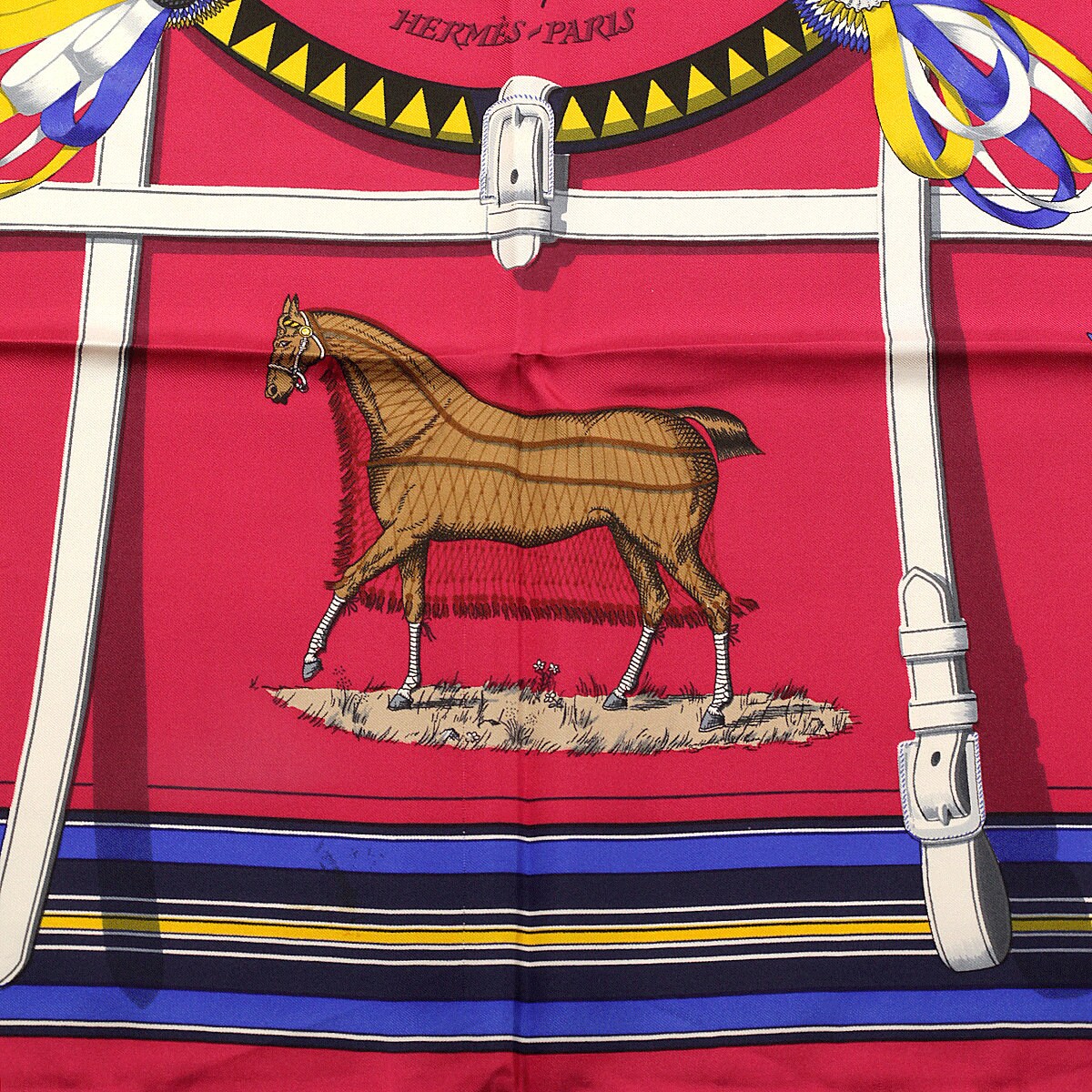 Hermes Scarf "Couvertures et Tenues" by Jacques Eudel 90cm Silk | Carre Foulard