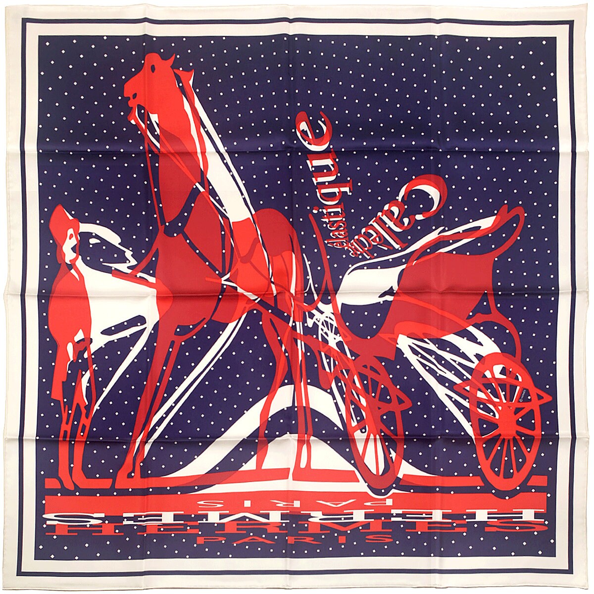Hermes Scarf "Caleche Elastique" by Bali Barret 90cm Silk | Carre Foulard NWT