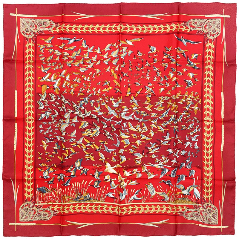 Hermes Scarf "Libres Comme l'Air" by Annie Faivre 90cm Silk | Carre Foulard