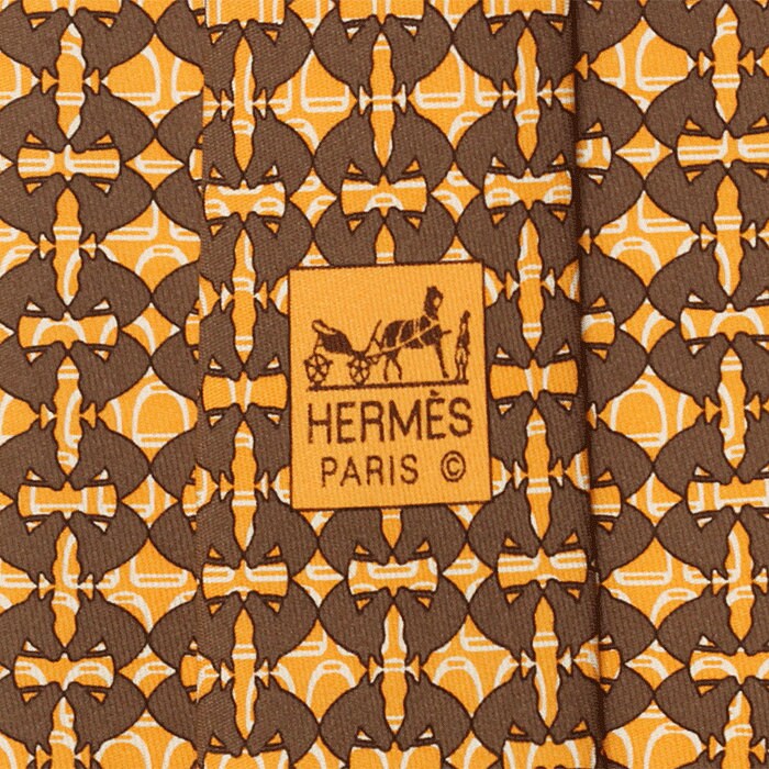 Hermes Men's Silk Tie Geometric Pattern 5517 | Necktie Cravate