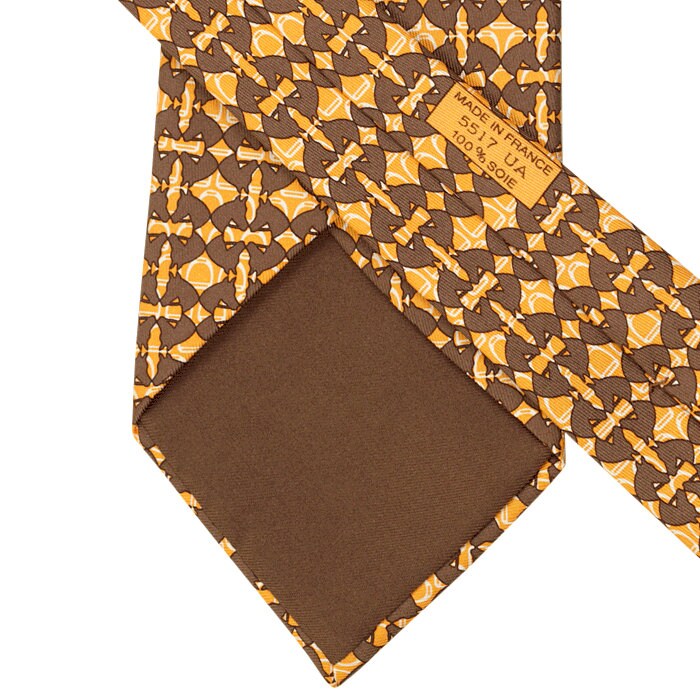 Hermes Men's Silk Tie Geometric Pattern 5517 | Necktie Cravate